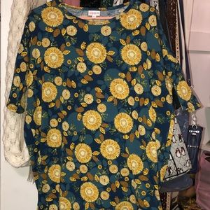 Xs Lularoe Irma with sunflowers